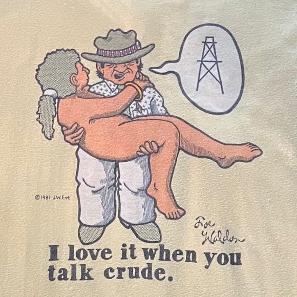 Unisex Oil and Gas Novelty Crude Rig Tee from the Casper Hilton - Picture 1 of 5